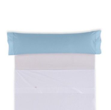 Funda de almohada algodón azul celeste una pieza