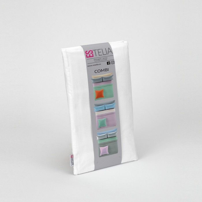 Funda de almohada algodón blanco presentación en bolsa de tela