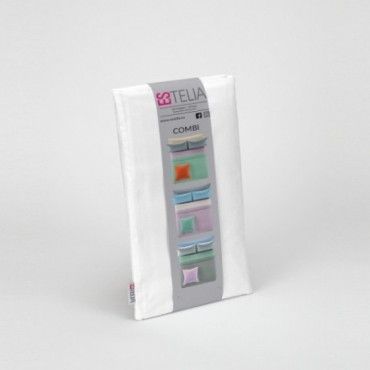 Funda de almohada algodón blanco presentación en bolsa de tela