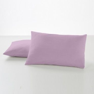 Funda de almohada algodón malva dos piezas 50x80 cm