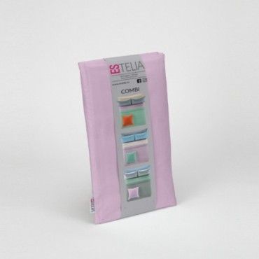 Funda de almohada algodón malva presentación en bolsa de tela