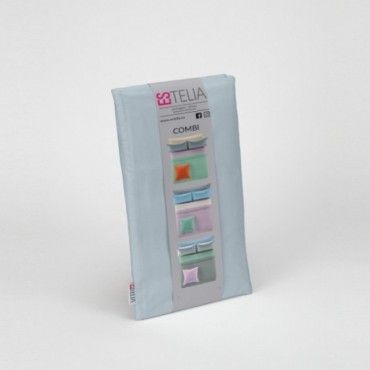 Funda de almohada algodón plata presentación en bolsa de tela