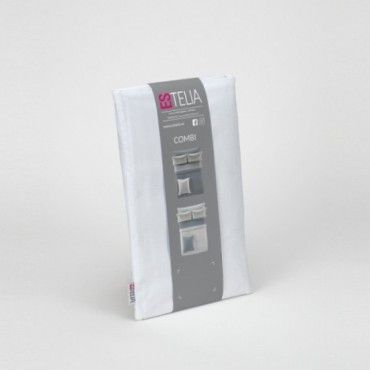 Funda de almohada percal blanco presentación en bolsa de tela