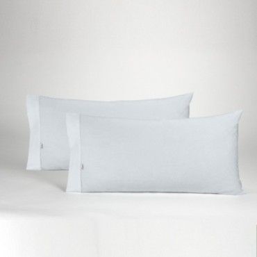 Funda de almohada percal perla dos piezas abertura lateral