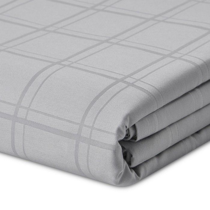 Dúo funda nórdica + almohada Sophia acero detalle