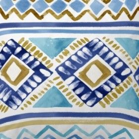 Funda de almohada algodón Vinia azul detalle del dibujo