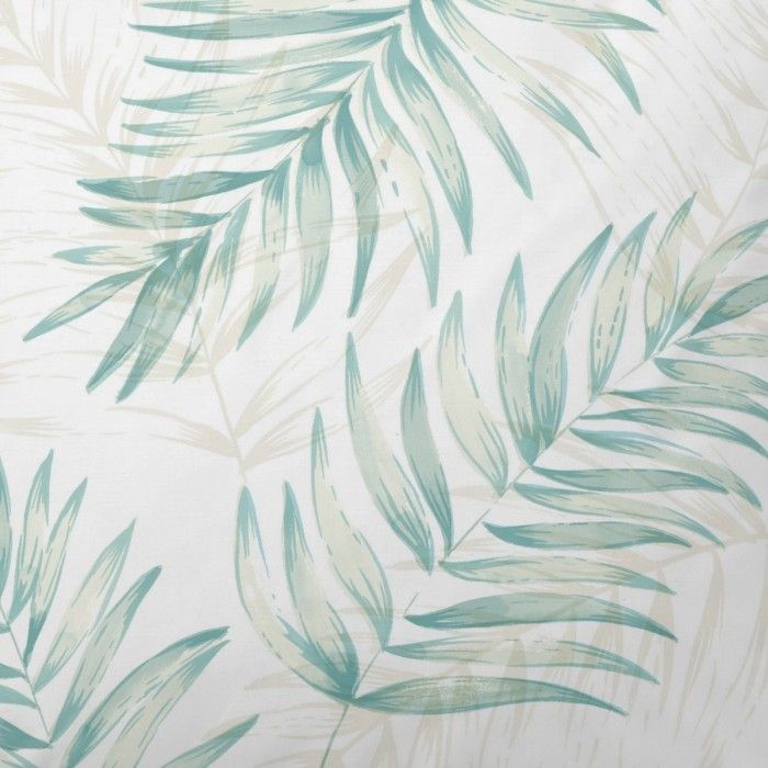 Funda de almohada algodón Maica aqua detalle del dibujo