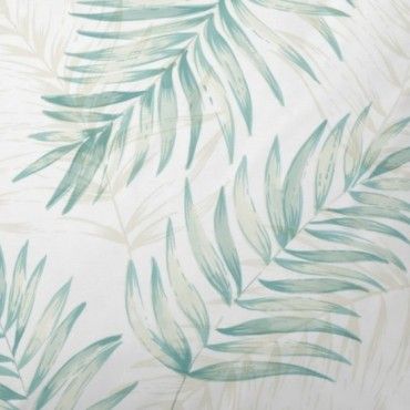 Funda de almohada algodón Maica aqua detalle del dibujo