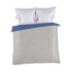 Funda nórdica reversible azulón-plomo vista cenital reverso