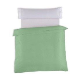 Funda nórdica lisa 50-50 albahaca vista cenital