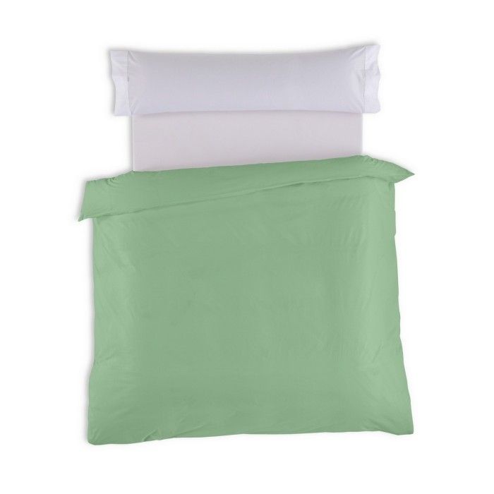 Funda nórdica lisa 50-50 albahaca vista cenital