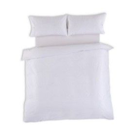 Funda nórdica lisa 50-50 blanco vista cenital