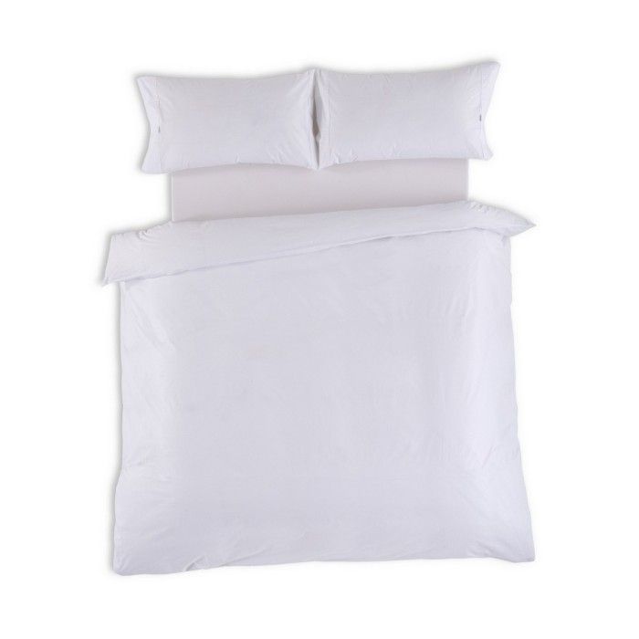 Funda nórdica lisa 50-50 blanco vista cenital