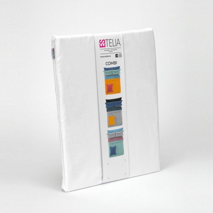 Funda nórdica lisa 50-50 blanco presentación en bolsa de tela