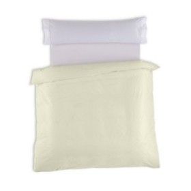 Funda nórdica lisa 50-50 crema vista cenital