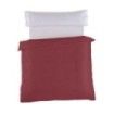 Funda nórdica lisa 50-50 vino vista cenital