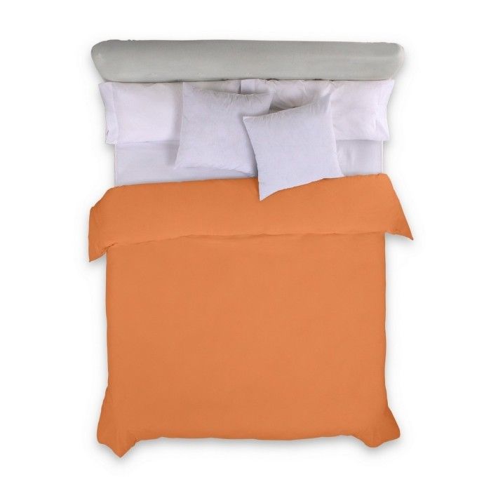 Funda nórdica lisa algodón mango vista cenital