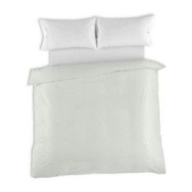 Funda nórdica lisa percal hueso vista cenital