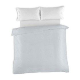 Funda nórdica lisa percal perla vista cenital