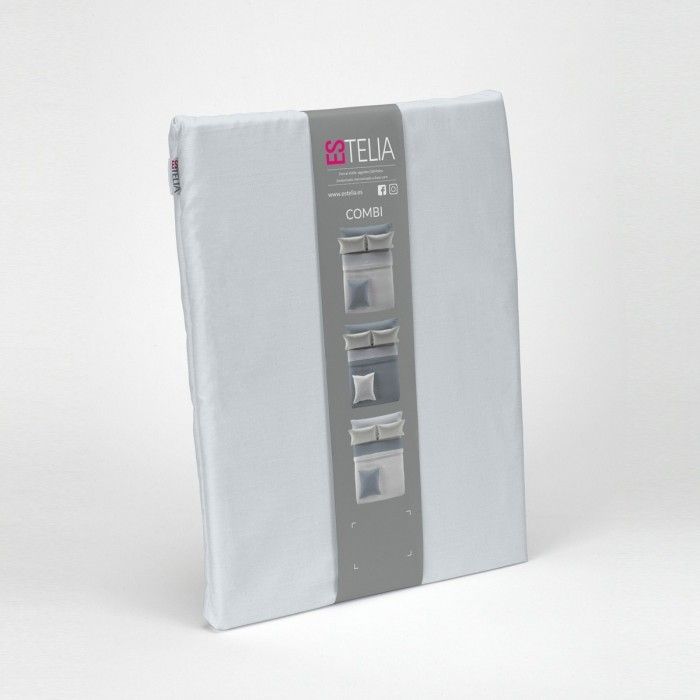 Funda nórdica lisa percal perla presentación en bolsa de tela