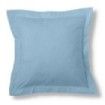 Funda de cojín algodón azul celeste 55x55cm con pestaña