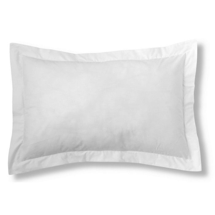Funda de cojín algodón blanco 50x75 cm con pestaña