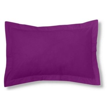 Funda de cojín algodón morado 50x75 cm con pestaña