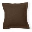 Funda de cojín percal chocolate 55x55cm con pestaña