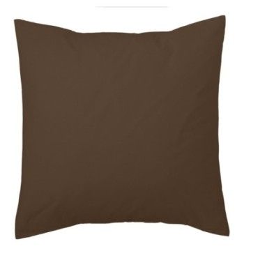 Funda de cojín percal chocolate 40x40 cm