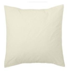 Funda de cojín percal marfil 40x40 cm