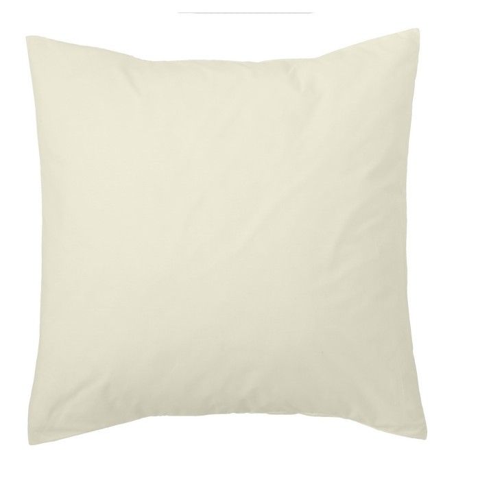 Funda de cojín percal marfil 40x40 cm