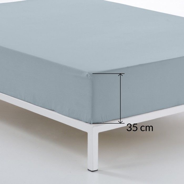 Bajera alto 35 cm algodón plata detalle esquina