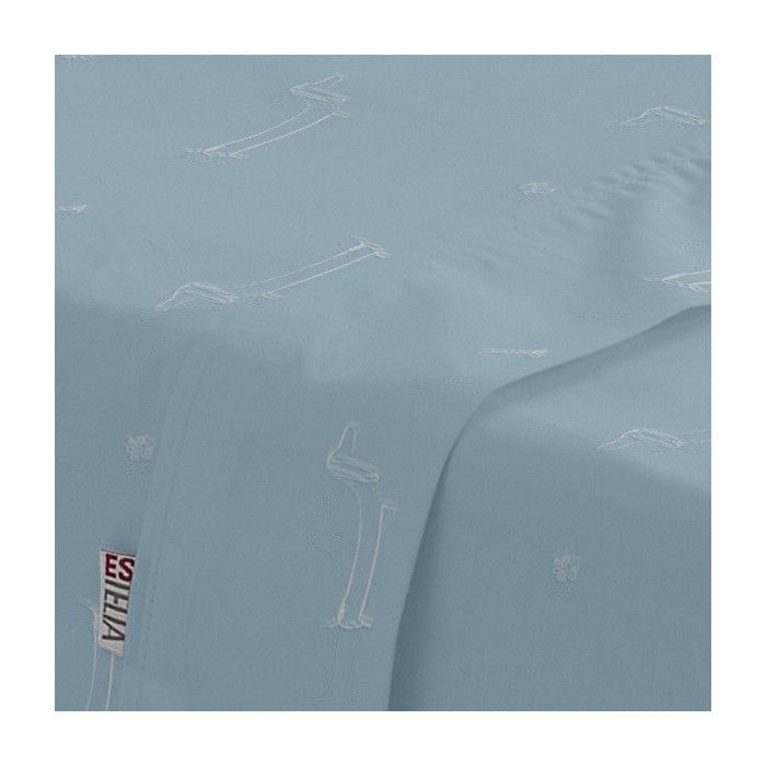 Juego de sábanas Cuca azul detalle del dibujo