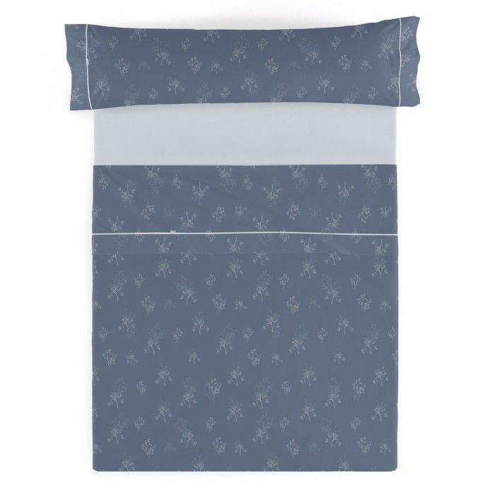 Juego de sábanas Vairy azul vista cenital