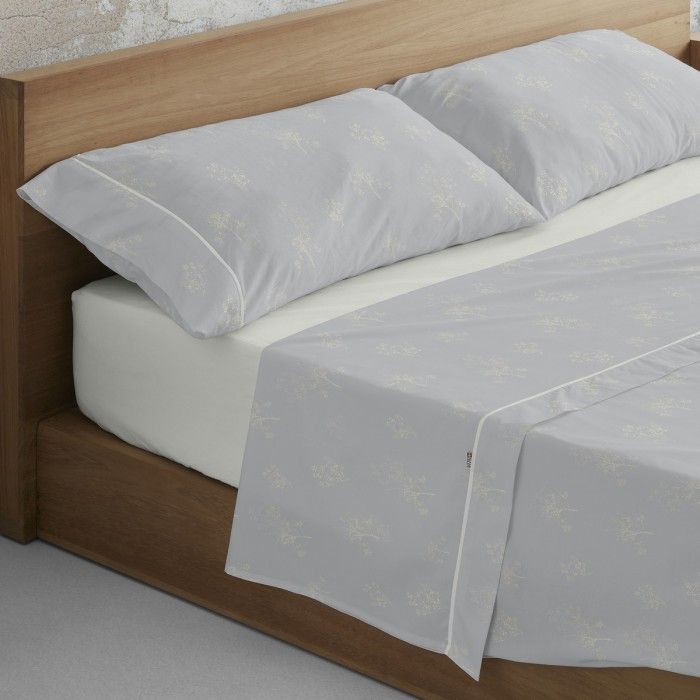 Juego de sábanas Vairy perla escena de cama