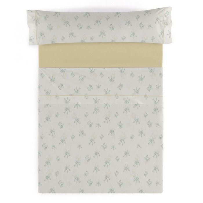 Juego de sábanas Vairy verde vista cenital