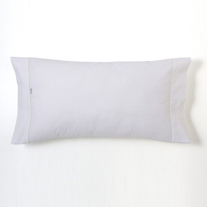 Funda de almohada algodón 600 hilos blanco dos bocas
