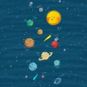 Funda nórdica Space detalle del dibujo