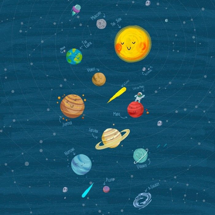 Funda nórdica Space detalle del dibujo