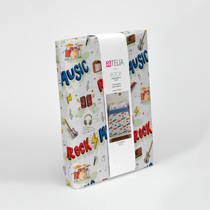 Funda nórdica Rock presentación en bolsa de tela