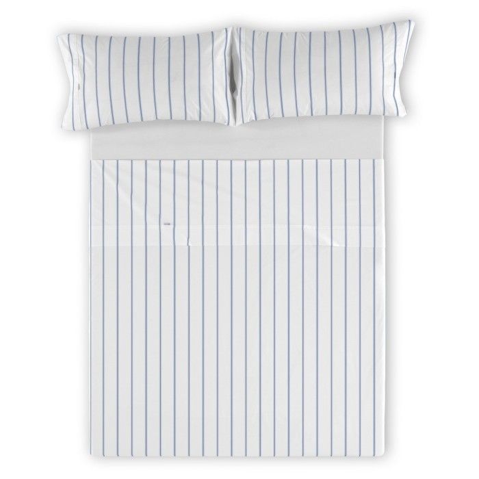 Juego sábanas Rita 200 hilos azul vista cenital