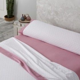 Juego sábanas franela Eira cuarzo cama