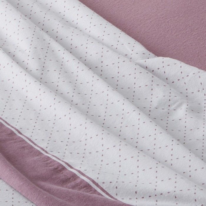 Juego sábanas franela Eira cuarzo detalle