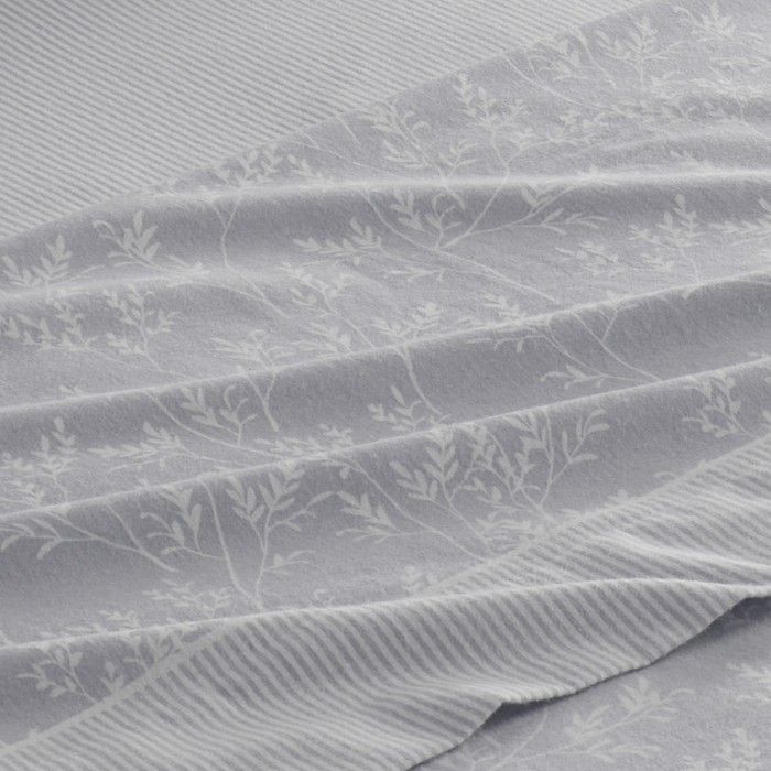 Juego sábanas franela Zahara azul detalle