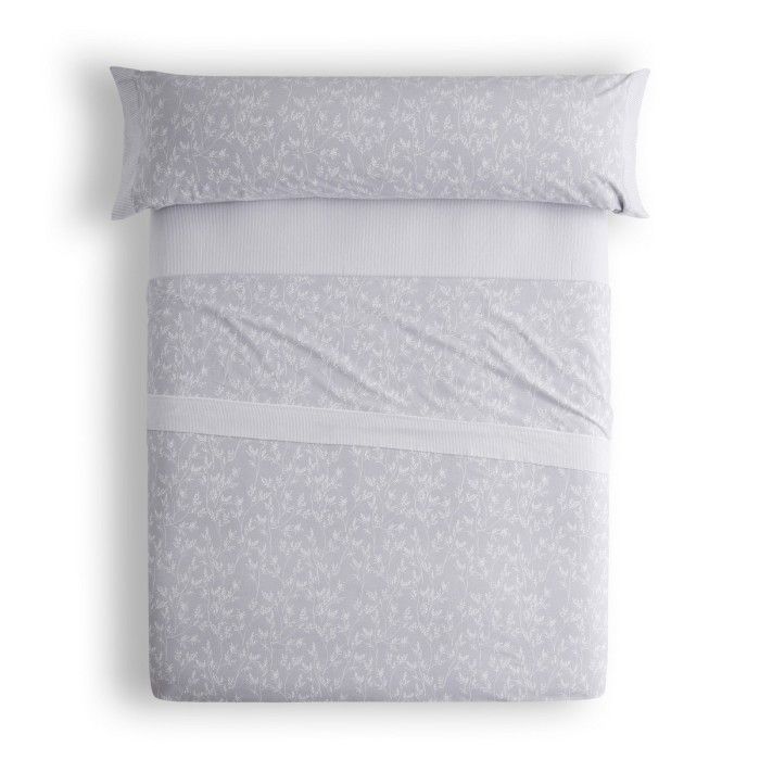 Juego sábanas franela Zahara azul vista cenital