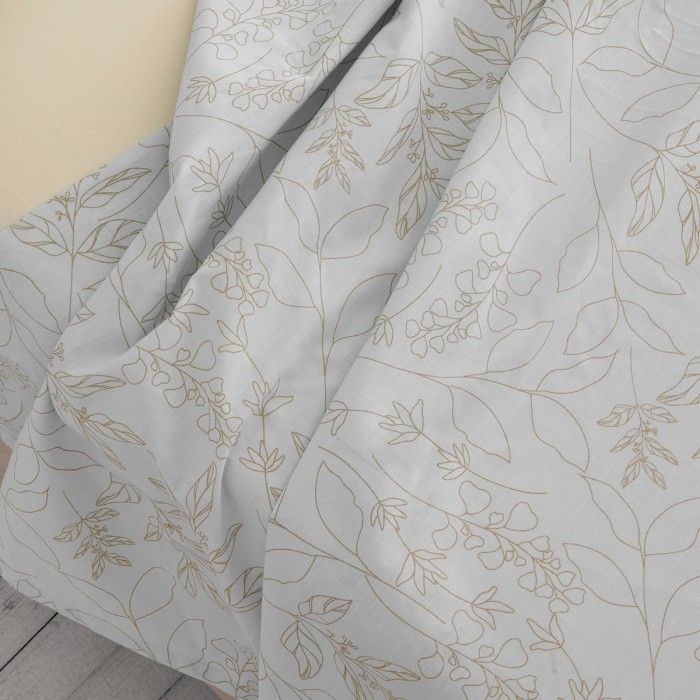 Juego de sábanas estampado Circe crema, detalle