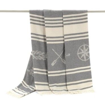 Fouta Maca gris presentación