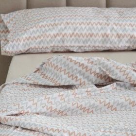 Juego de sábanas estampado Cloe rosa vista frontal