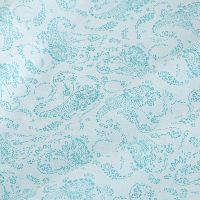 Juego de sábanas estampado Lara aqua, detalle