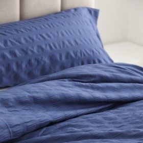 Dúo funda nórdica + almohada aman azulon detalle